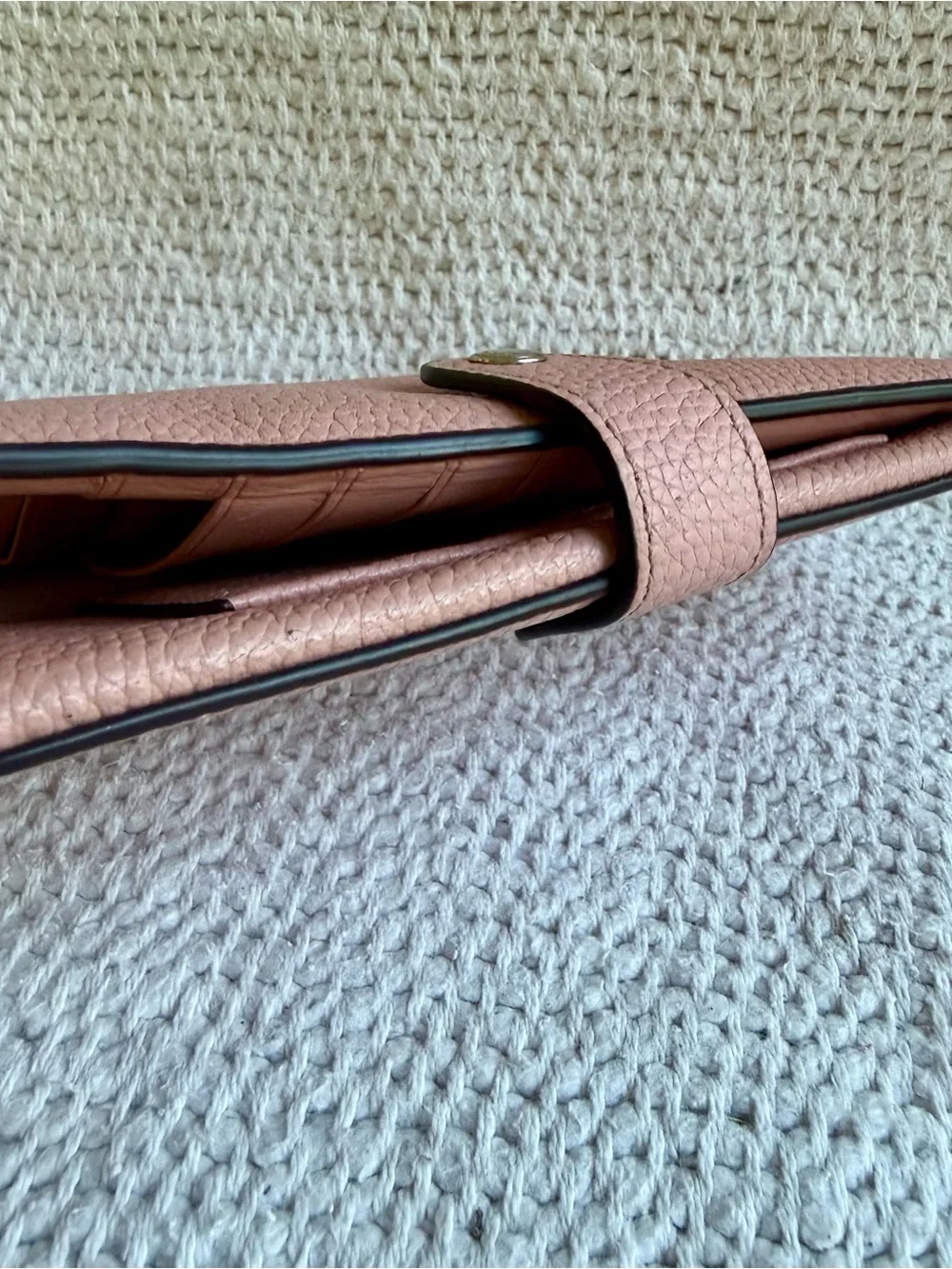 Coach Peony Pink Pebble Leather Phone Wristlet Wallet 13943 SV/PY